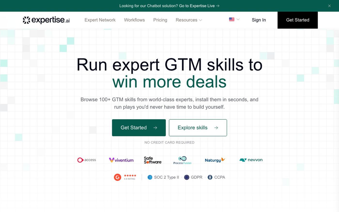 Run expert GTM skills | Expertise AI — screenshot