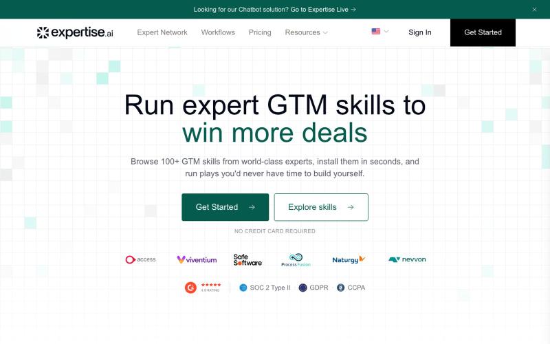 Run expert GTM skills | Expertise AI — screenshot