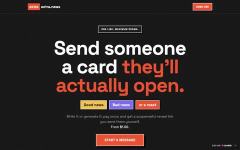 extraextra.news — Good News, Bad News & Roasts — screenshot