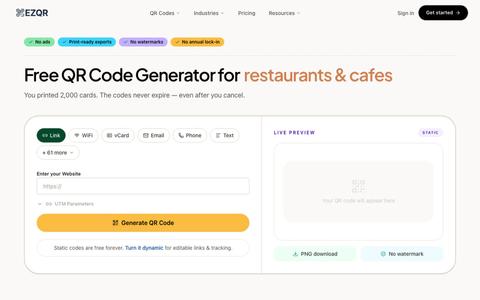 Best Free QR Code Generator — No Expiration, No Watermarks — screenshot