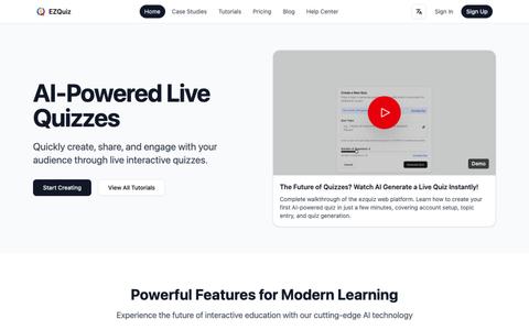 ezquiz | AI-Powered Live Quizzes — screenshot