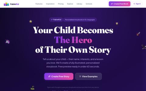 FableKid — Personalized Children's Books — screenshot