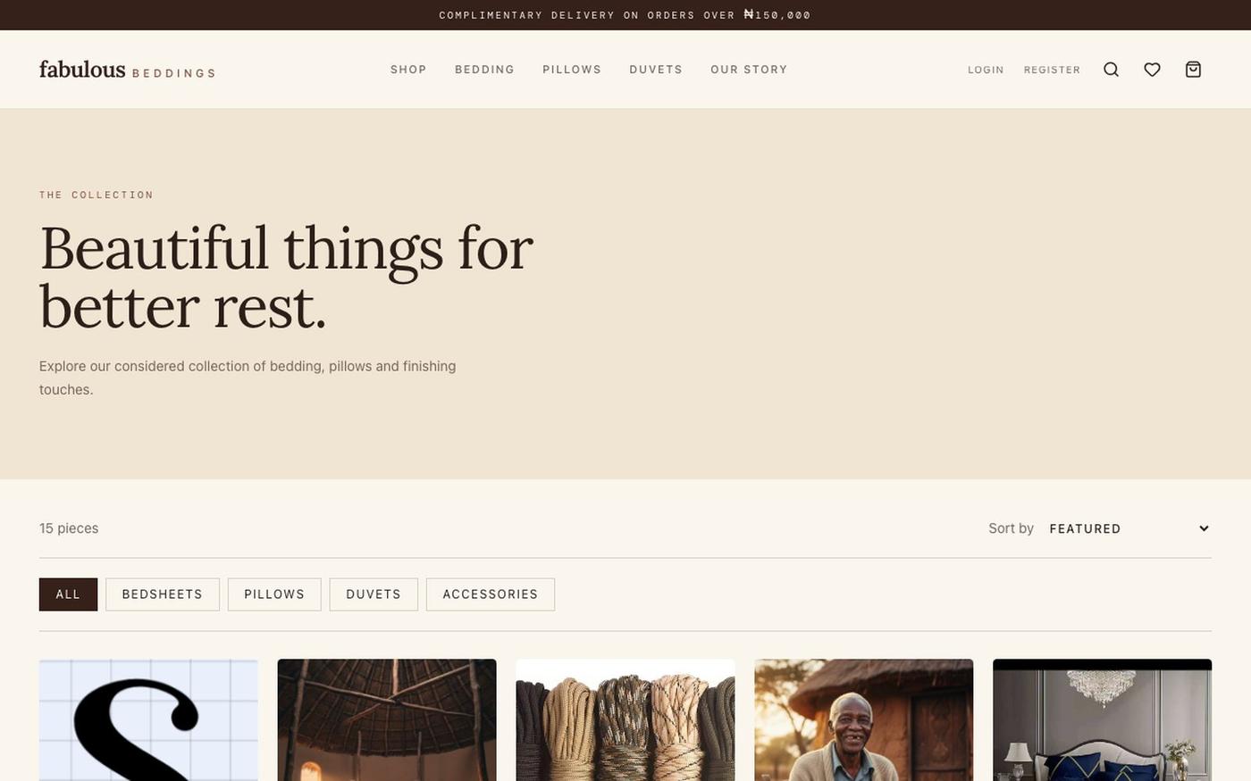 Fabulous Beddings — Beautiful things for better rest — screenshot