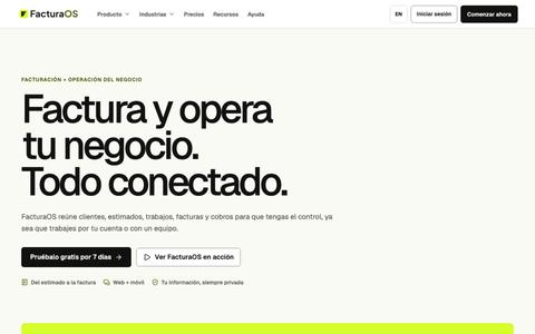 Facturación y operaciones para negocios de servicios — screenshot
