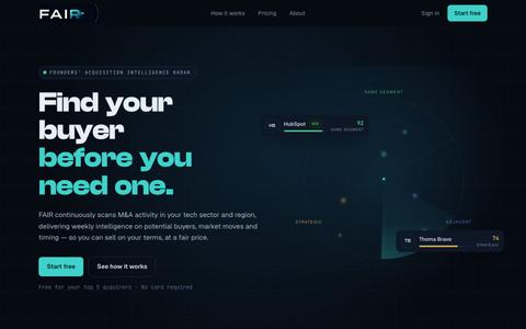 FAIR — Founders' Acquisition Intelligence Radar — screenshot