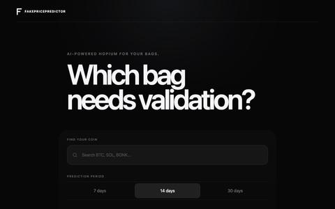 FakePricePredictor — screenshot