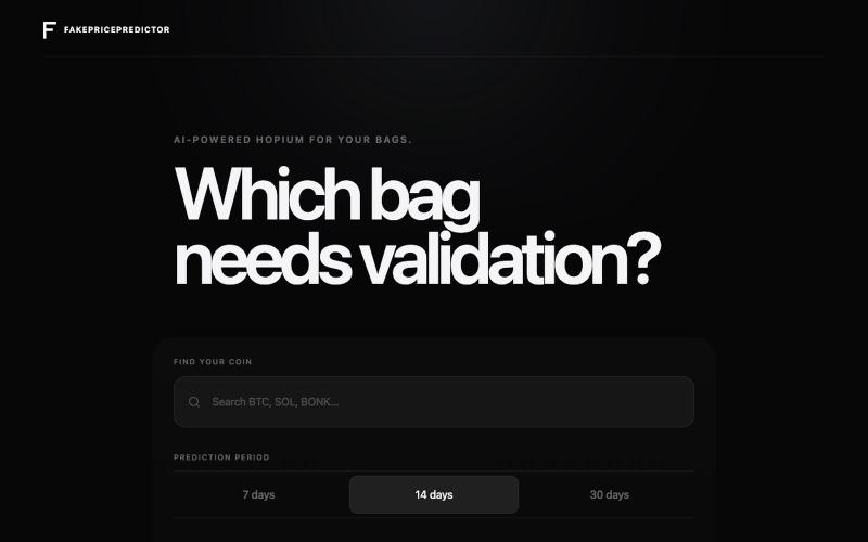 FakePricePredictor — screenshot
