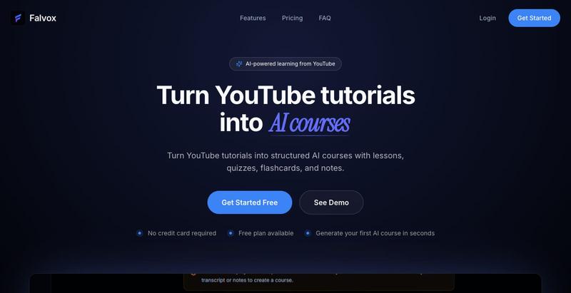 Falvox — Stop Watching. Start Mastering. — screenshot