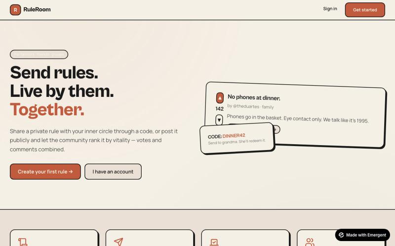 Emergent | Fullstack App — screenshot
