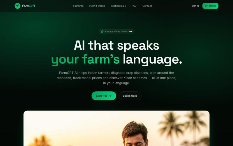 FarmGPT AI — AI for Indian Farmers — screenshot