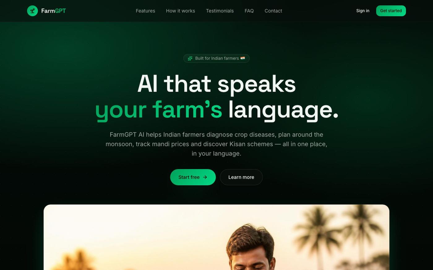 FarmGPT AI — AI for Indian Farmers — screenshot