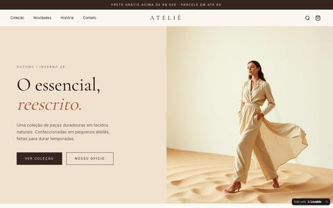 ATELIÊ — Moda atemporal em peças essenciais — screenshot
