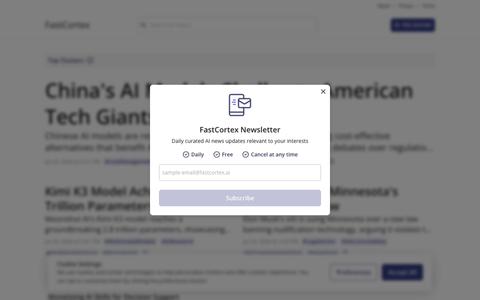 FastCortex | Stay ahead of AI, without the noise — screenshot
