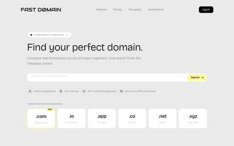 Fast Domain | Domain Price Comparison & AI Generator — screenshot