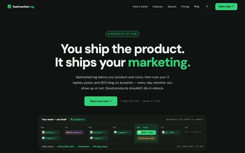 fastmarket.ing — Good products shouldn't die in silence. — screenshot