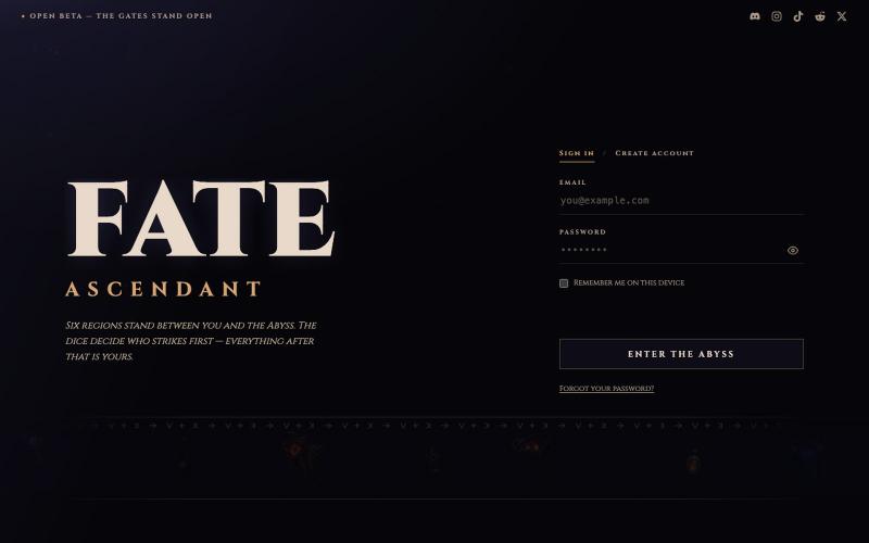 Fate Ascendant — Browser Fantasy RPG — screenshot