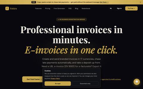 Invoice Software for Freelancers | UBL E-Invoicing & Credit Notes - Fatūra Pro — screenshot