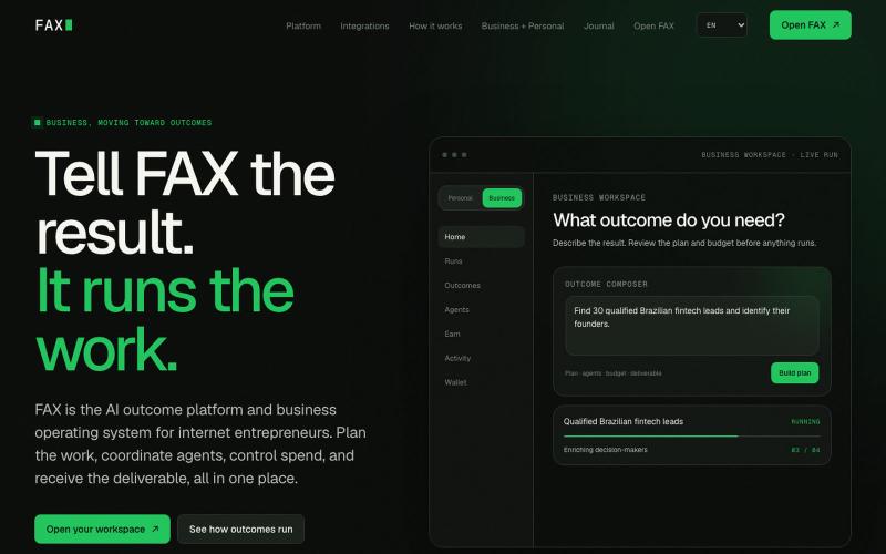 FAX | Agentic Business OS — screenshot