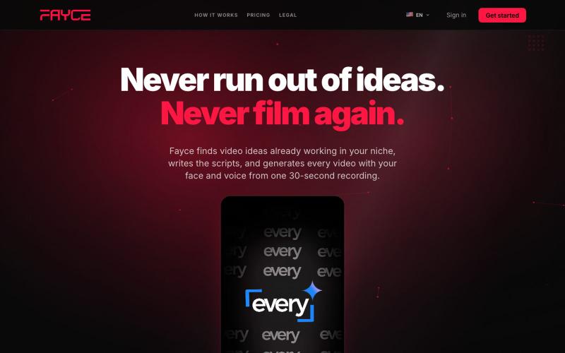 Fayce — Teach your audience without filming yourself — screenshot