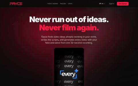 Fayce — Teach your audience without filming yourself — screenshot