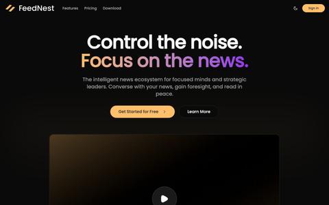 FeedNest — Control the noise. Focus on the news. Master the future. — screenshot
