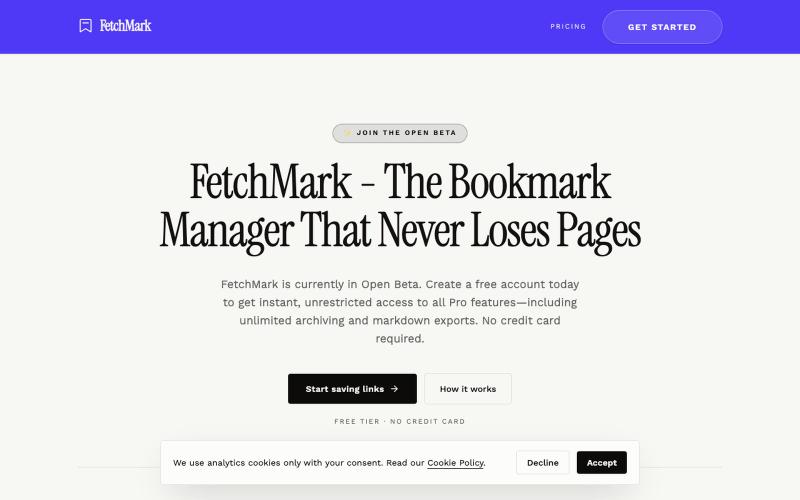 FetchMark - Save & Summarize Any Article — screenshot