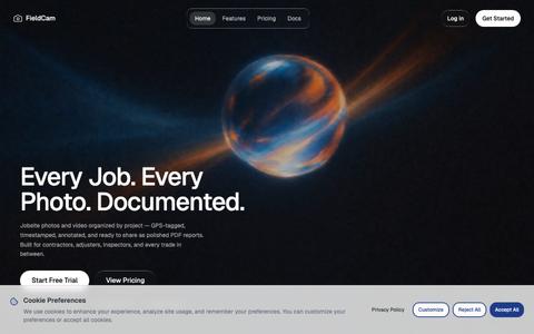 FieldCam — Jobsite Photo Documentation & Field Reports — screenshot