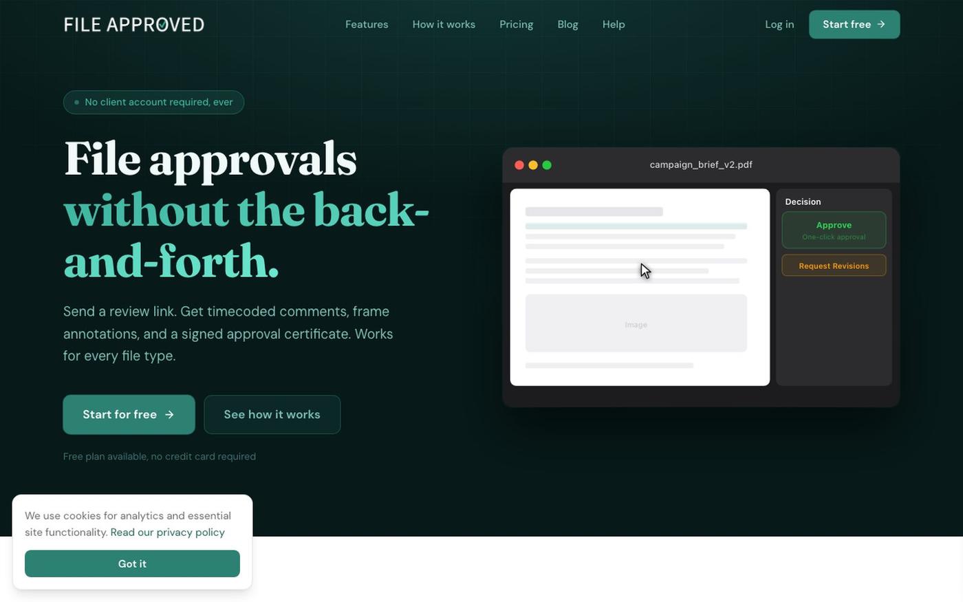 File Approval Software for Creatives | File Approved — screenshot