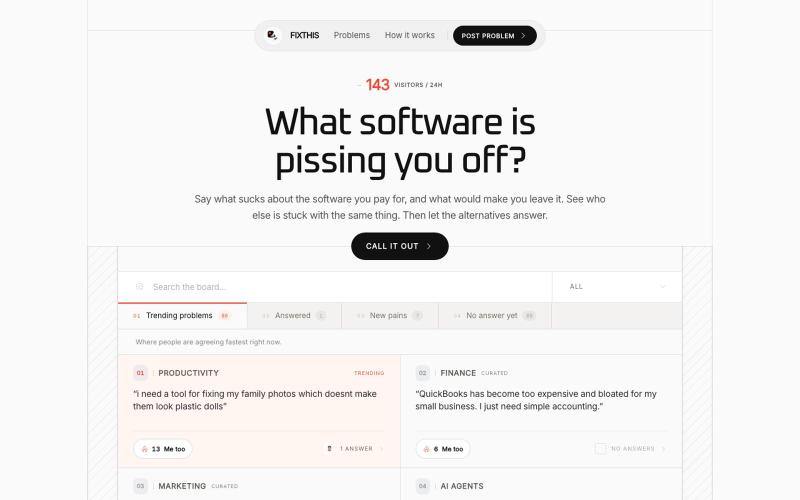 FIXTHIS — Why people leave the software they pay for — screenshot