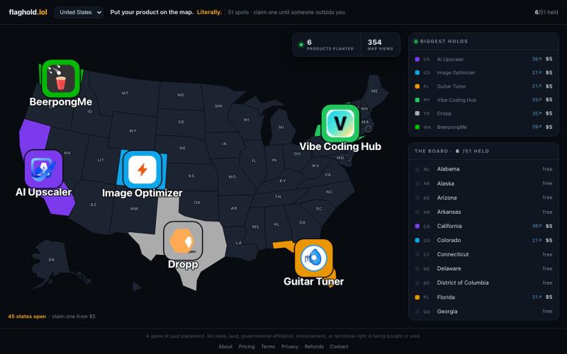 USA — flaghold.lol — screenshot