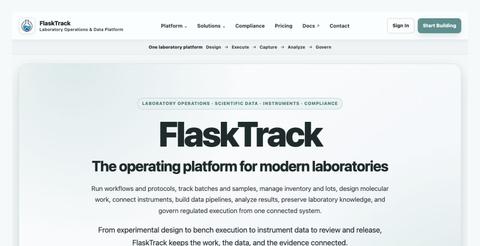 FlaskTrack Laboratory Operations Platform — screenshot