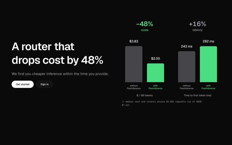 FlexInference: Drop your AI costs today — screenshot