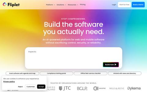 Fliplet | Enterprise AI Software Builder for Web & Mobile — screenshot
