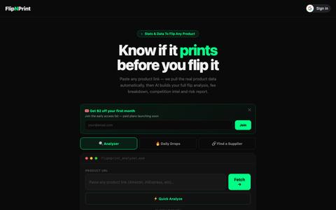 FlipNPrint — screenshot