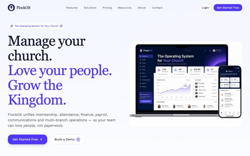 FlockOS — Church Management Software — screenshot