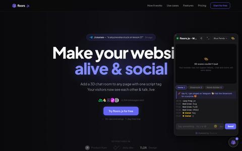 floors.js - Real-Time 3D Chat Rooms for Websites — screenshot