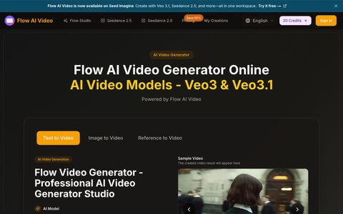 Flow AI Video Generator Online Free — screenshot