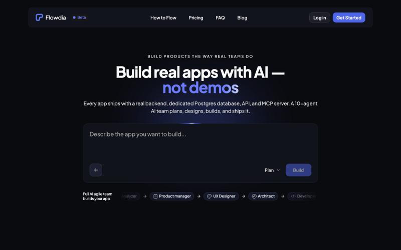 Flowdia — Build Real Apps with AI, Not Demos — screenshot
