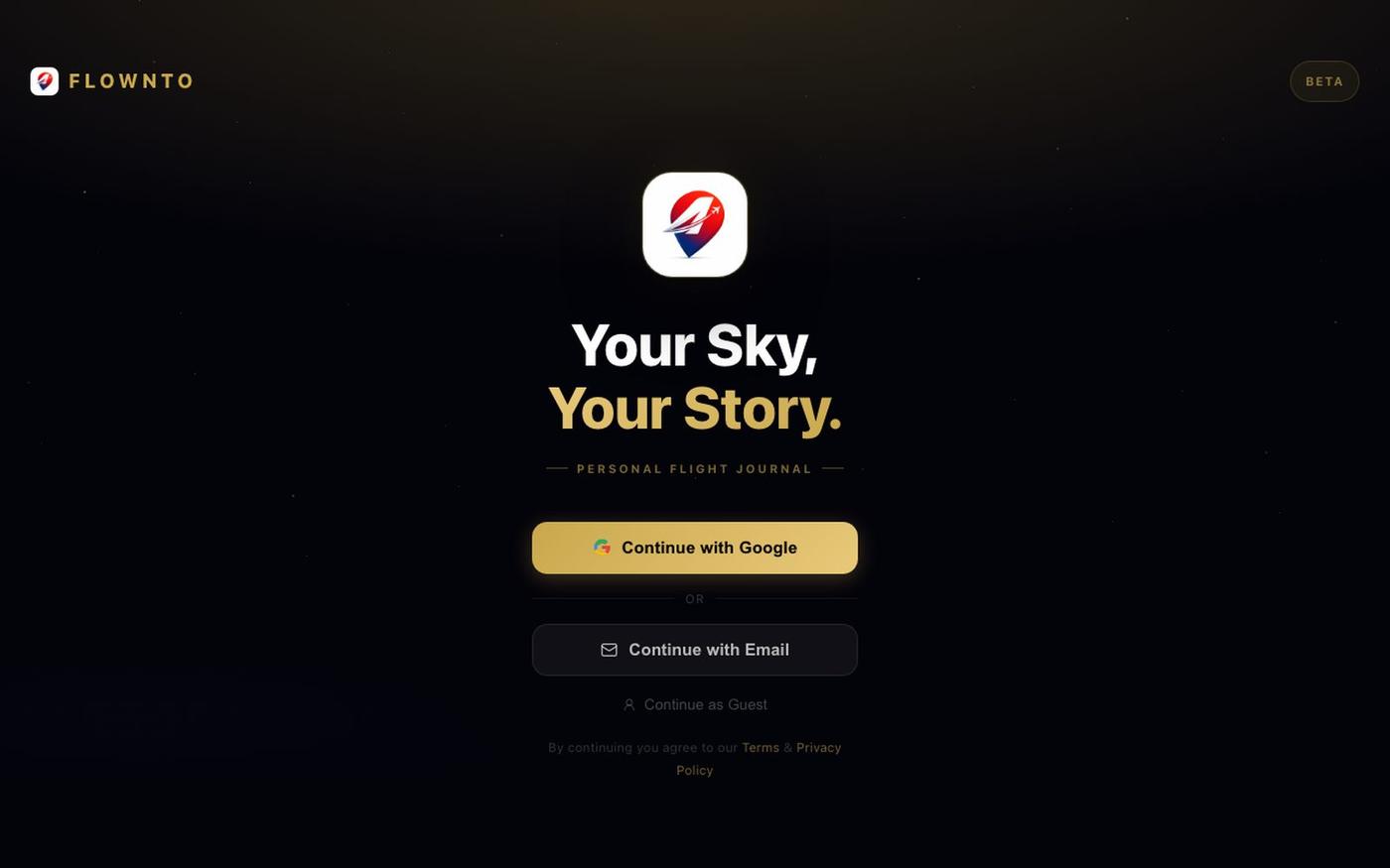 Flownto — screenshot
