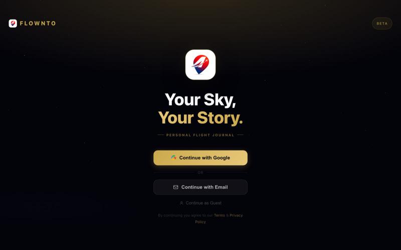 Flownto — screenshot