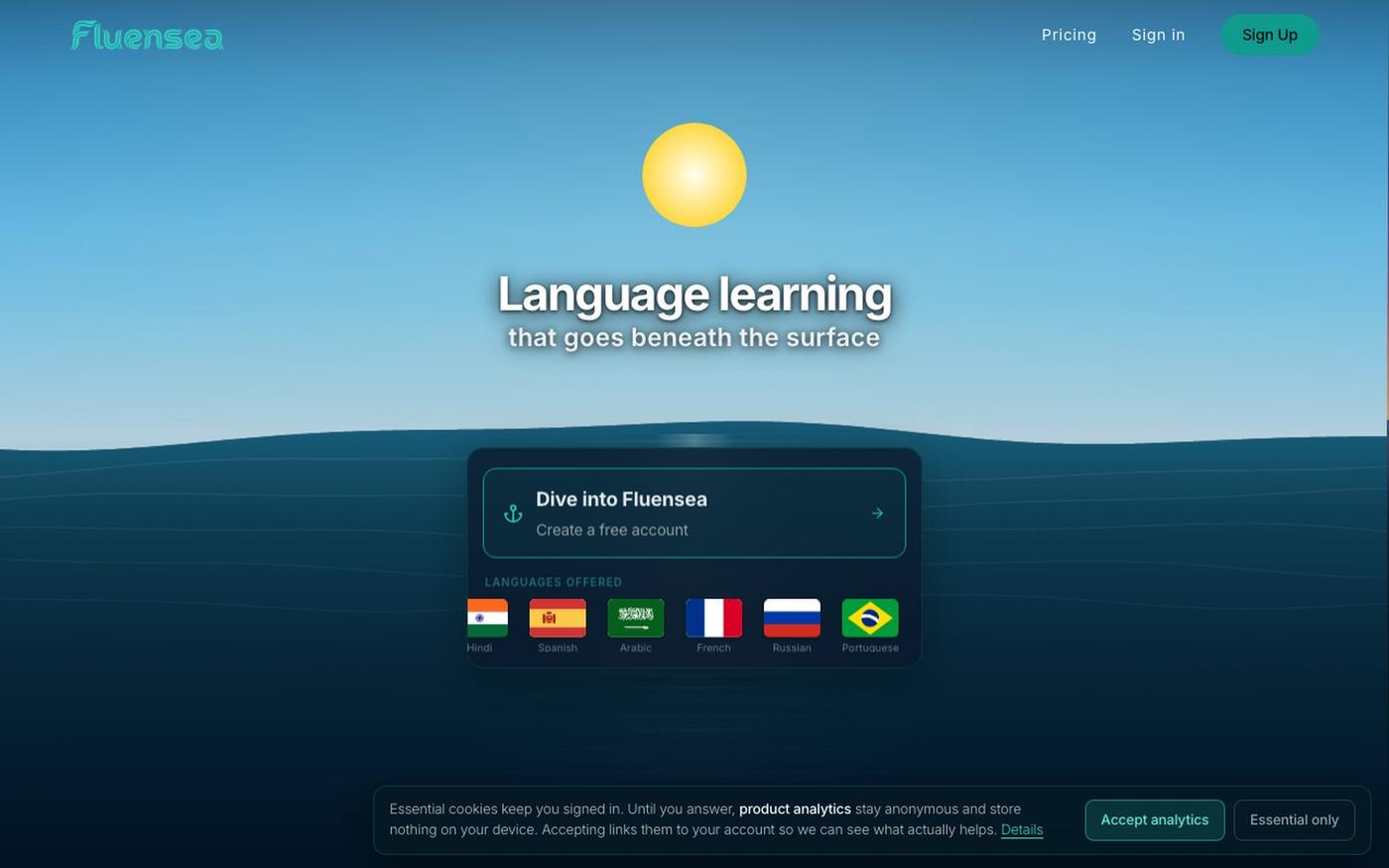 Fluensea — Dive Into Fluensea — screenshot
