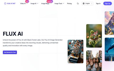 FLUX AI Online Free, AI Image, AI Video | fluxaiart — screenshot