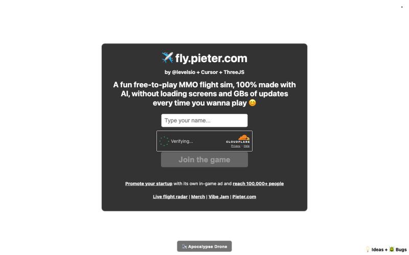 fly.pieter.com — screenshot