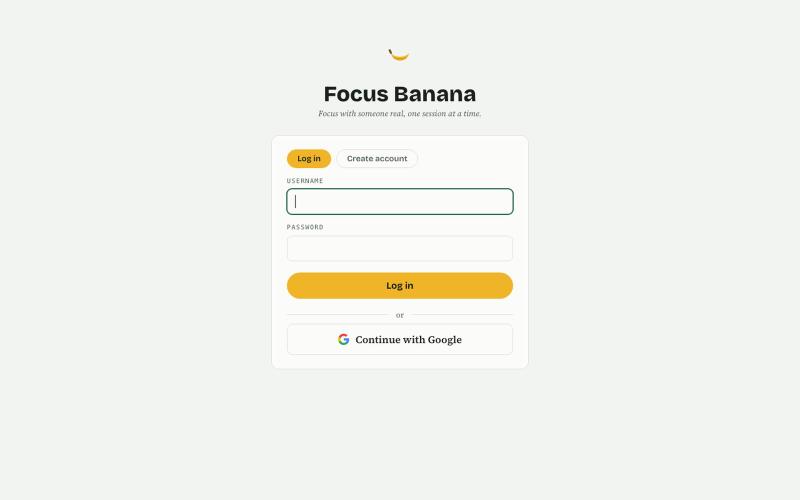 Focus Banana — focus with someone real — screenshot
