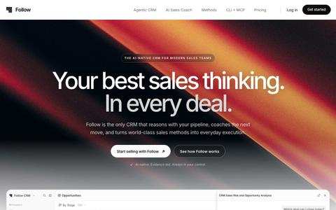 Follow CRM | Turn context into momentum — screenshot