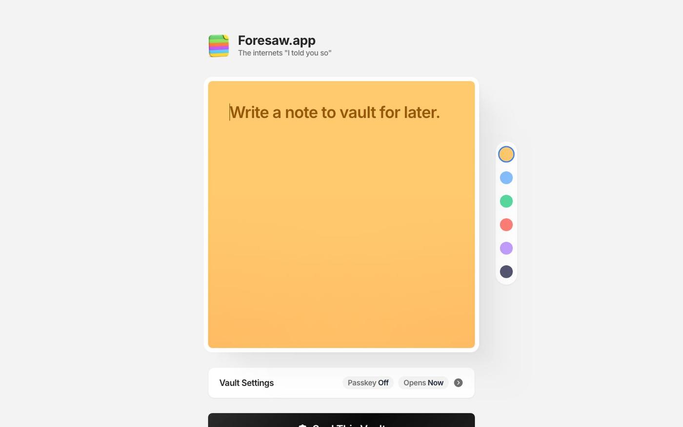 Foresaw.app — screenshot