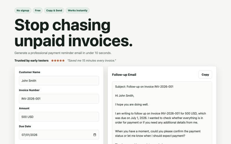 Forge Invoice — screenshot