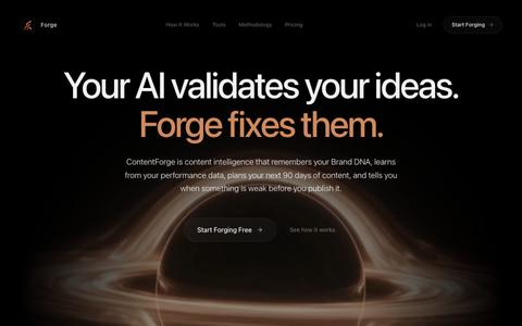 Forge — AI Content Strategy Platform for Creators & Agencies — screenshot