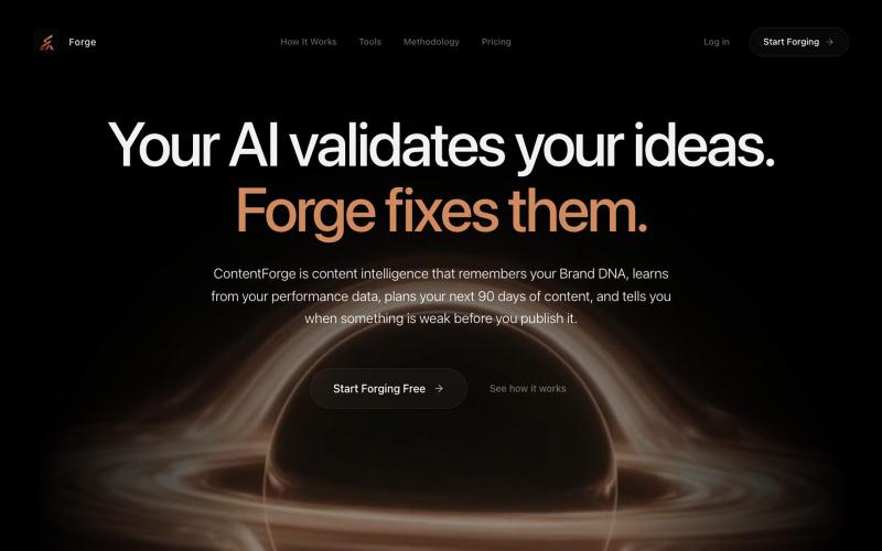 Forge — AI Content Strategy Platform for Creators & Agencies — screenshot