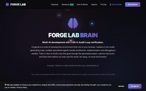ForgeLab Brain – Multi-AI Development with Built-In Audit Loop Verification — screenshot